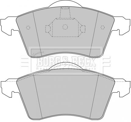BORG & BECK Комплект тормозных колодок, дисковый тормоз BBP1384